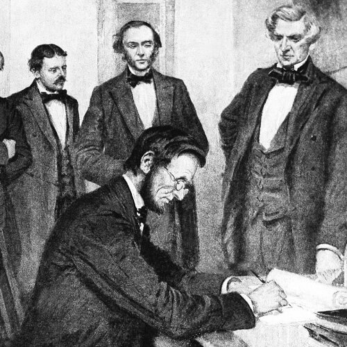 lincoln signs emancipation proclamation