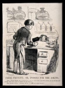 An_unscrupulous_chemist_selling_a_child_arsenic_and_laudanum